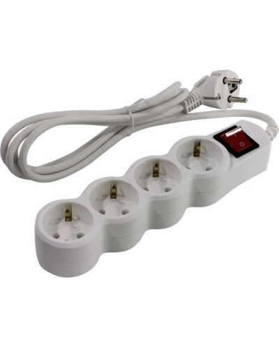SP4W-130. Сетевой фильтр 4 розетки, 3м, белый. 5bites в Оренбурге