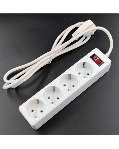 SP4W-518 GARDA. Сетевой фильтр 4 розетки,1,8м, белый. 5bites в Оренбурге