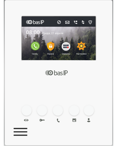 AU-04LA (AU-04L) WHITE. Монитор IP-домофона. BAS-IP в Оренбурге