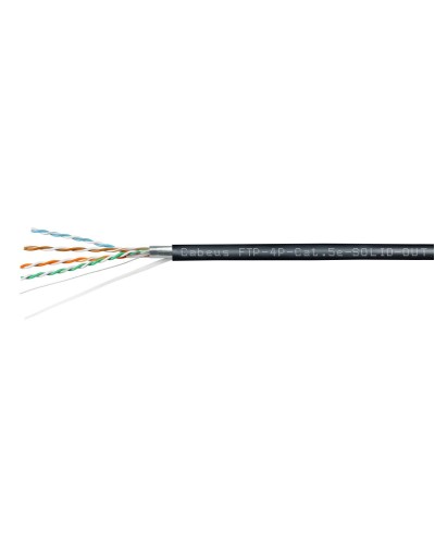 FTP-4P-Cat.5e-SOLID-OUT-PE-UV-100 (11792c-5). Кабель «витая пара» (LAN) для структурированных систем связи. CABEUS в Оренбурге