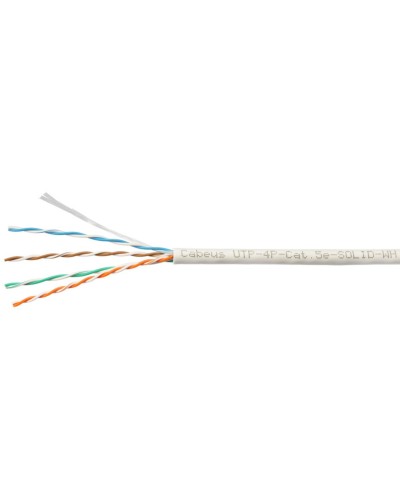 UTP-4P-Cat.5e-SOLID-WH-100 (7471c-5). Кабель «витая пара» (LAN) для структурированных систем связи. CABEUS в Оренбурге