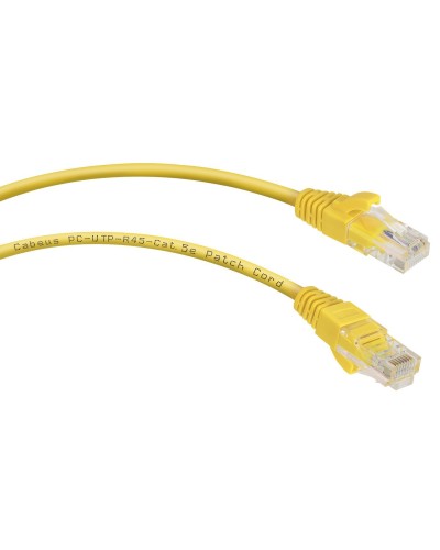 PC-UTP-RJ45-Cat.5e-0.5m-YL (7666c), желтый. Патч-корд медный. CABEUS в Оренбурге