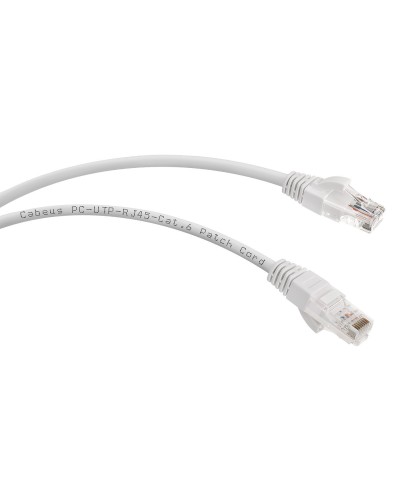 PC-UTP-RJ45-Cat.6-3m-WH (8673c), белый. Патч-корд медный. CABEUS в Оренбурге