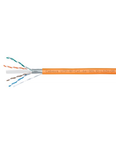 UTP-4P-Cat.6a-SOLID-LSZH-OR (11374c). Кабель «витая пара» (LAN) для структурированных систем связи. CABEUS в Оренбурге