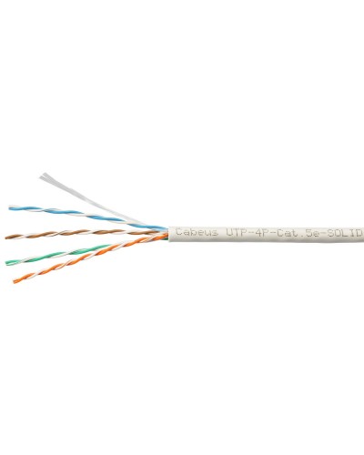 UTP-4P-Cat.5e-SOLID-LSZH-WH-100 (9782c-5). Кабель «витая пара» (LAN) для структурированных систем связи. CABEUS в Оренбурге