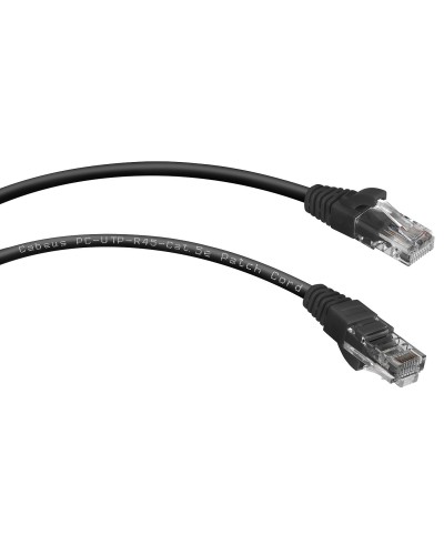 PC-UTP-RJ45-Cat.5e-0.5m-BK (7671c), чёрный. Патч-корд медный. CABEUS в Оренбурге