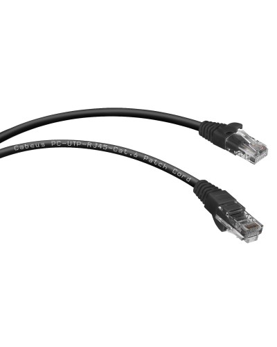 PC-UTP-RJ45-Cat.6-1.5m-BK (8664c), чёрный. Патч-корд медный. CABEUS в Оренбурге