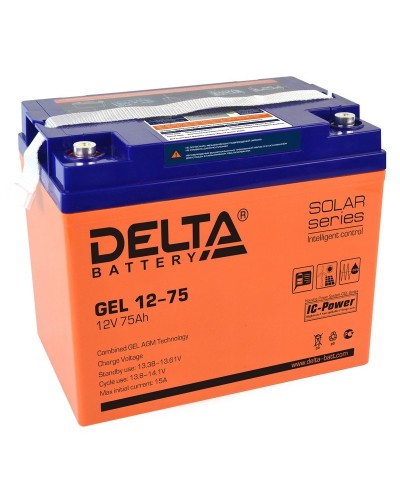 Delta GEL 12-75. Аккумулятор герметичный свинцово-кислотный. Delta в Оренбурге