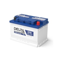 Delta START MASTER EFB 1275 (75 Ah). Аккумулятор автомобильный герметичный свинцово-кислотный. Delta