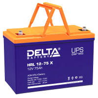 Delta HRL 12-75 X. Аккумулятор герметичный свинцово-кислотный. Delta