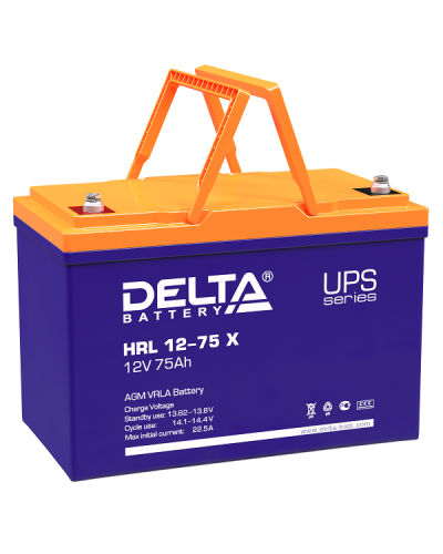 Delta HRL 12-75 X. Аккумулятор герметичный свинцово-кислотный. Delta в Оренбурге