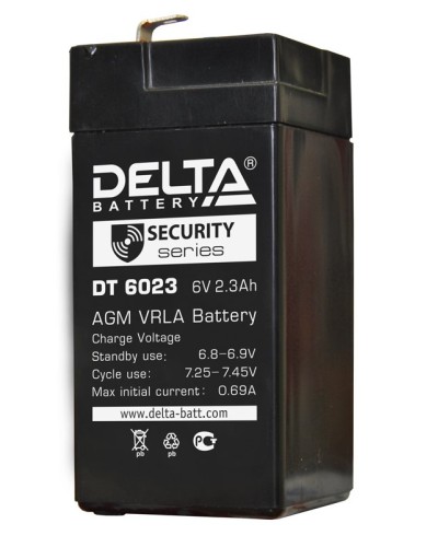 Delta DT 6023 (75мм). Аккумулятор герметичный свинцово-кислотный. Delta в Оренбурге