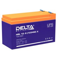 Delta HRL 12-9 X (1234W). Аккумулятор герметичный свинцово-кислотный. Delta