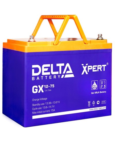 Delta GX 12-75. Аккумулятор герметичный свинцово-кислотный. Delta в Оренбурге
