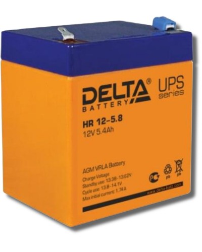 Delta HR 12-5.8. Аккумулятор герметичный свинцово-кислотный. Delta в Оренбурге