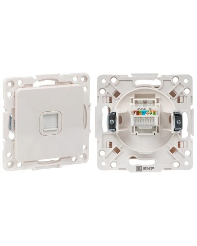Стокгольм Механизм Розетки RJ-45 1-местной (EYK01-035-10). Механизм Розетки RJ-45 1-местной. EKF в Оренбурге