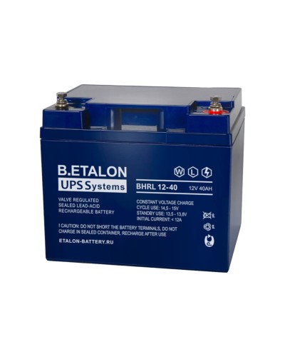 B.ETALON BHRL 12-40. Аккумулятор герметичный свинцово-кислотный. ETALON в Оренбурге