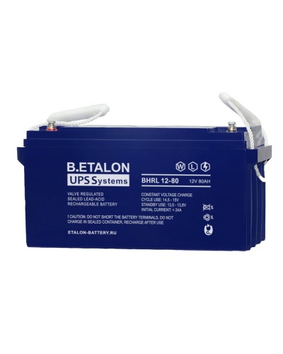 B.ETALON BHRL 12-80. Аккумулятор герметичный свинцово-кислотный. ETALON в Оренбурге