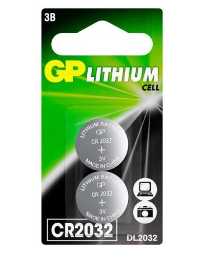 GP Lithium CR2032 (GP CR2032-2CRU2), упак. 2 шт. БЛИСТЕР. Литиевые дисковые батарейки. GP Batteries в Оренбурге