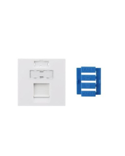 SIP3-1K-M45-45. Вставка 45x45 для 1 модуля Keystone Jack, со шторкой. Hyperline в Оренбурге