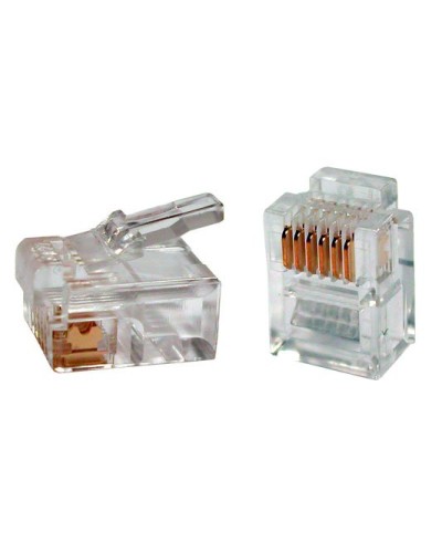 PLUG-6P6C-P-C2-100 (100 шт). Разъем RJ-12. Hyperline в Оренбурге