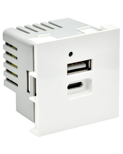 Розетка USB A+C 4,2А PRIMER РКЮ-25-40-П белый IEK (PR-KK40D-RU-0-2-AC-K01). Розетка USB. IEK в Оренбурге