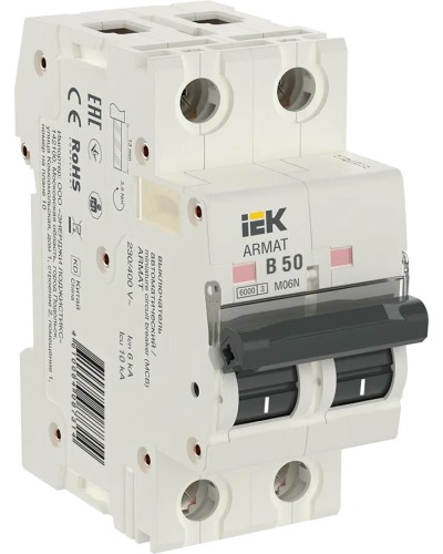 M06N 2P B 50А 6кА ARMAT (AR-M06N-2-B050). Автоматический выключатель. IEK в Оренбурге