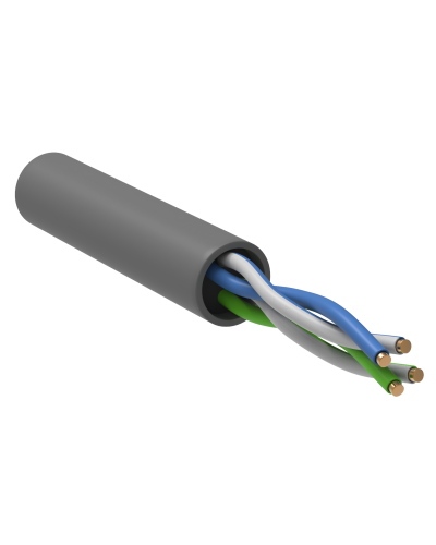 GENERICA U/UTP кат. 5 CCA 100МГц 2 пары PVC INDOOR серый (BC1-C502-111-305-G). Кабель «витая пара» (LAN) для структурированных систем связи. IEK в Оренбурге