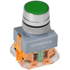 Кнопка D7-11BN d=22мм зеленая GENERICA (BBT50-11BN-3-22-K06-G). Кнопка управления. IEK