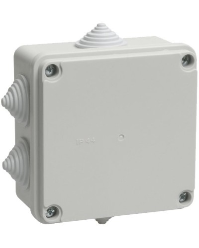 Коробка распаячная КМ41233 100х100х50 открытой проводки IP44 6 гермовводов серая (UKO11-100-100-050-K41-44). Коробка распаячная безгалогенная (HF). IEK в Оренбурге