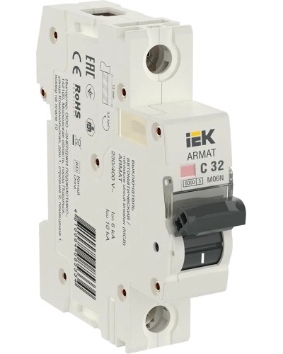 M06N 1P C 32А 6кА ARMAT (AR-M06N-1-C032). Автоматический выключатель. IEK в Оренбурге