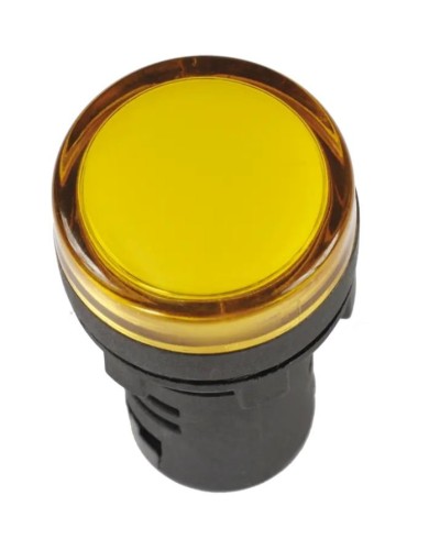 Лампа AD22DS (LED) матрица D22 мм желтый 12В AC/DC желтый (BLS10-ADDS-012-K05). Светосигнальный индикатор. IEK в Оренбурге