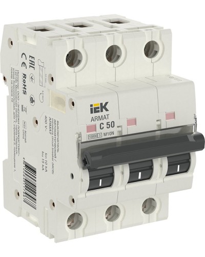 M10N 3P C 50А 10кА ARMAT (AR-M10N-3-C050). Автоматический выключатель. IEK в Оренбурге