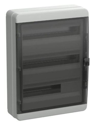 Корпус пластиковый КМПн-54 IP65 TEKFOR (TF5-KP72-N-54-65-K03-K02). Корпус модульный пластиковый черная прозрачная дверь. IEK в Оренбурге