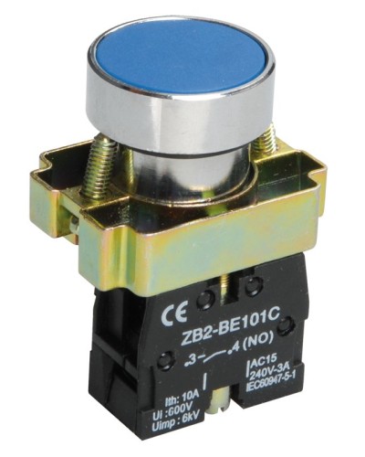 Кнопка LAY5-BA61 без подсветки синяя 1з (BBT60-BA-K07). Кнопка без подсветки. IEK в Оренбурге