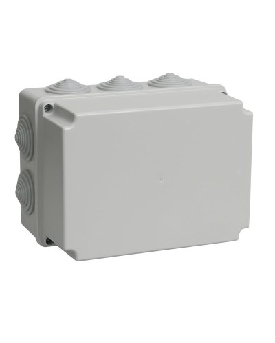 Коробка распаячная КМ41245 190х140х120 открытой проводки IP44 10 гермовводов серая (UKO10-190-140-120-K41-44). Коробка распаячная безгалогенная (HF). IEK в Оренбурге