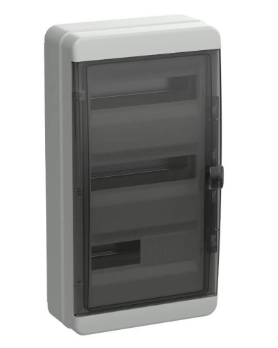Корпус пластиковый КМПн-36 IP65 TEKFOR (TF5-KP72-N-36-65-K03-K02). Корпус модульный пластиковый черная прозрачная дверь. IEK в Оренбурге