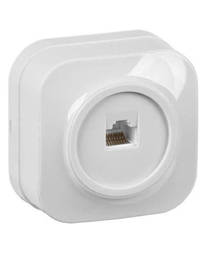 Розетка RJ45 кат.5E о/у РК10-ХБ белый IEK GLORY (EKH10-K01). Розетка компьютерная. IEK в Оренбурге