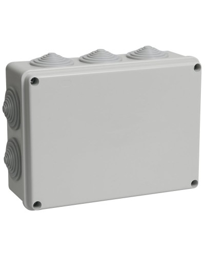 Коробка распаячная КМ41243 190х140х70 открытой проводки IP44 10 гермовводов серая (UKO11-190-140-070-K41-44). Коробка распаячная безгалогенная (HF). IEK в Оренбурге