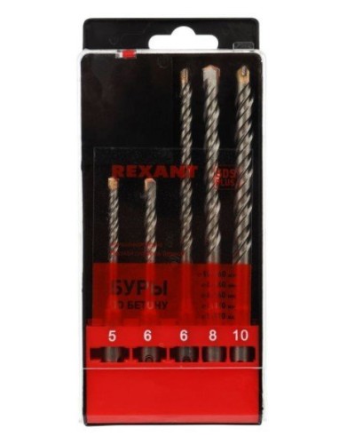 Набор буров, бетон 5-6х110, 6-8-10х160 мм, 5 шт, SDS PLUS Kranz (KR-91-0406): Аксессуар для электроинструмента в Оренбурге