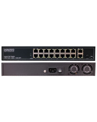SW-61621(300W). Коммутатор 16-портовый Fast Ethernet с PoE. OSNOVO в Оренбурге
