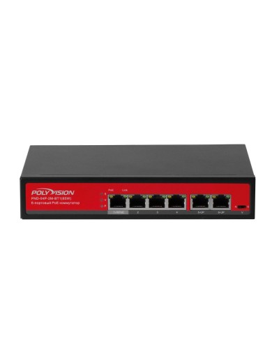 PND-04P-2M-BT1 (65W). Коммутатор неуправляемый 6-портовый с функцией PoE. Polyvision в Оренбурге