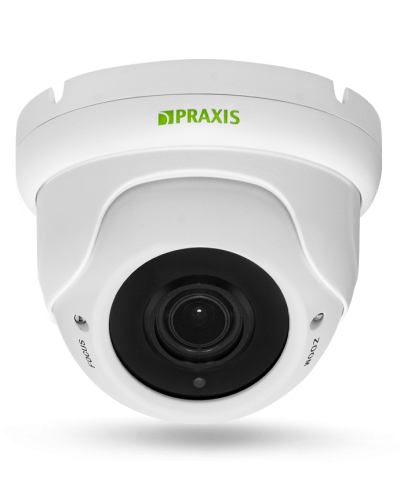 PP-7141IP 2.8-12 AUDIO. Видеокамера IP купольная. Praxis в Оренбурге