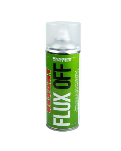 Очиститель печатных плат FLUX OFF, REXANT, 400 мл, аэрозоль (85-0003): Баллон с очистителем в Оренбурге