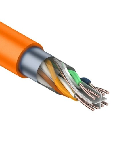 F/UTP, CAT 6, ZH нг(А)-HF, 4PR, 23AWG, INDOOR, SOLID, оранжевый, 305 м, REXANT (01-0151). Кабель «витая пара» (LAN) для структурированных систем связи. Rexant в Оренбурге