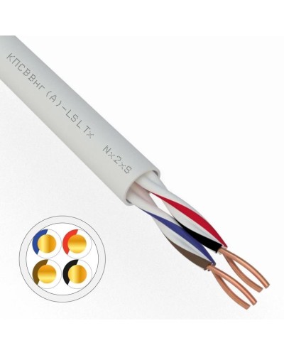 КПСВВнг(А)-LSLTx 2х2х0,75 REXANT (01-4876). Кабель для систем передачи данных пониженной пожароопасности c низким дымо- и газовыделением, с низкой токсичностью продуктов горения. Rexant в Оренбурге