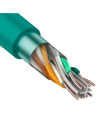 F/UTP, CAT 6, нг(А)-LSLTx, 4х2х0,575мм, 23AWG, INDOOR, SOLID, зеленый, 305м REXANT (01-0171). Кабель «витая пара» (LAN) для структурированных систем связи. Rexant в Оренбурге
