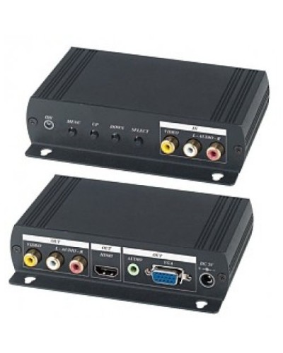 AD001HH. Преобразователь композитного видео и аудиосигналов в VGA и HDMI. SC&T в Оренбурге