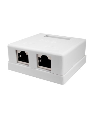 Розетка настенная RJ-45, 8P8C, Cat.5e, 2 порта, FTP (10-0308). Компьютерная розетка. SUPRLAN в Оренбурге
