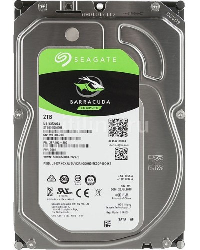 HDD 2000 GB (2 TB) SATA-III Barracuda (ST2000DM008). Жесткий диск (HDD) для видеонаблюдения. Seagate в Оренбурге